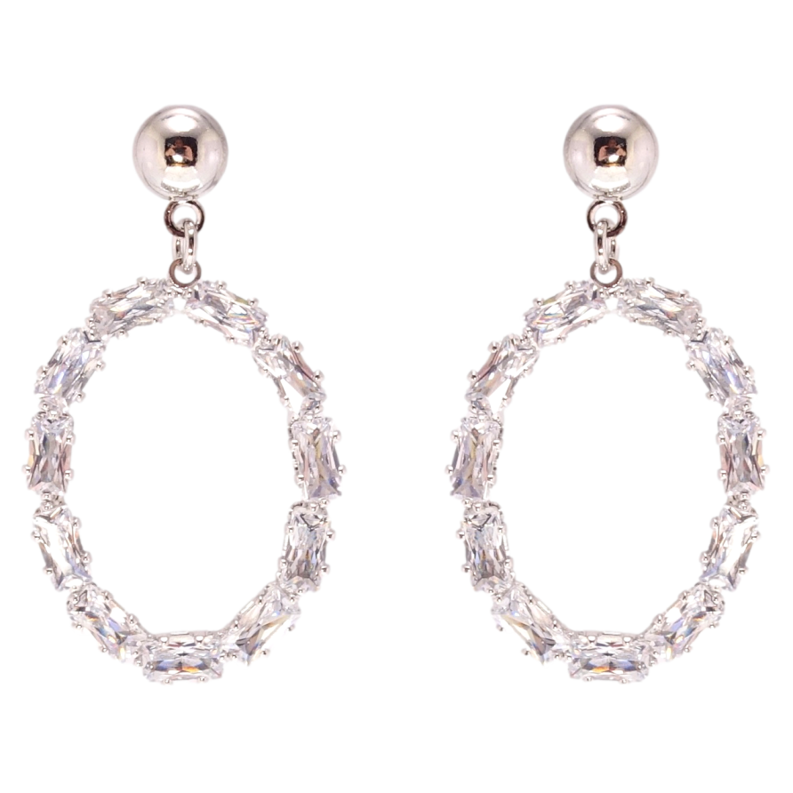 Серьги Xuping QQMM Родий пусеты Подвески с фианитами фото №1