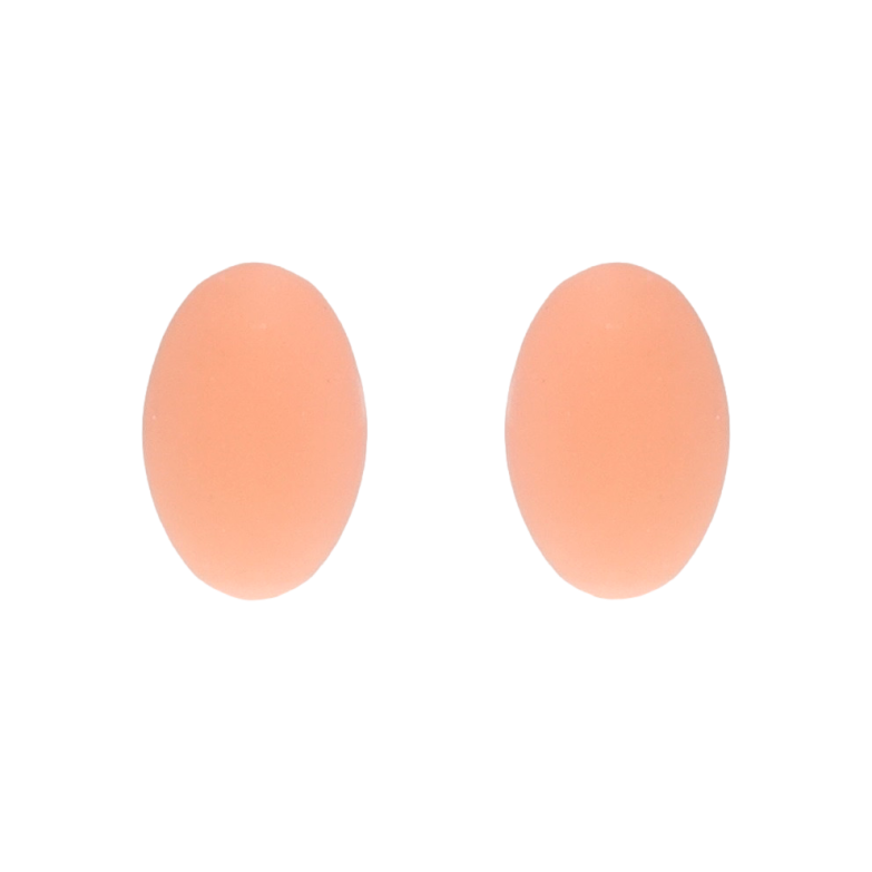 Серьги Xuping QQMM Родий пусеты Овальные с покрытием Soft-touch фото №1