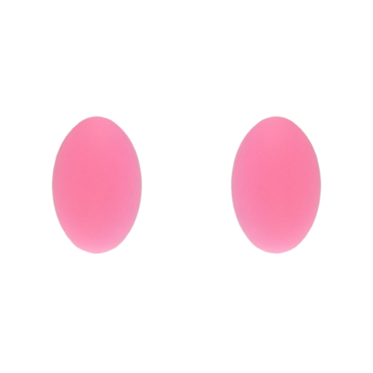 Серьги Xuping QQMM Родий пусеты Овальные с покрытием Soft-touch фото №16