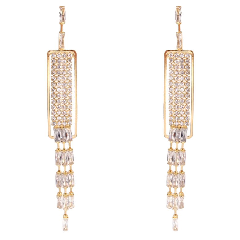 Серьги Xuping QQMM Позолота 18K пусеты Подвески инкрустация цирконием фото №1