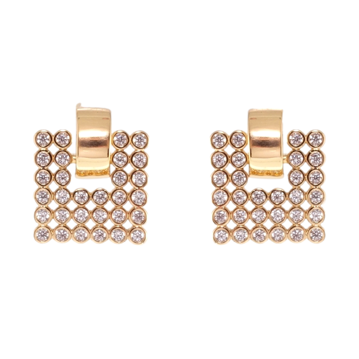 Серьги Xuping QQMM Позолота 18K пусеты Инкрустация цирконием фото №10