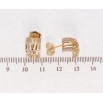 Серьги Xuping QQMM Позолота 18K пусеты Дуги инкрустация цирконием фото №2
