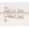 Серьги Xuping QQMM Позолота 18K пусеты Luck инкрустация цирконием фото №2