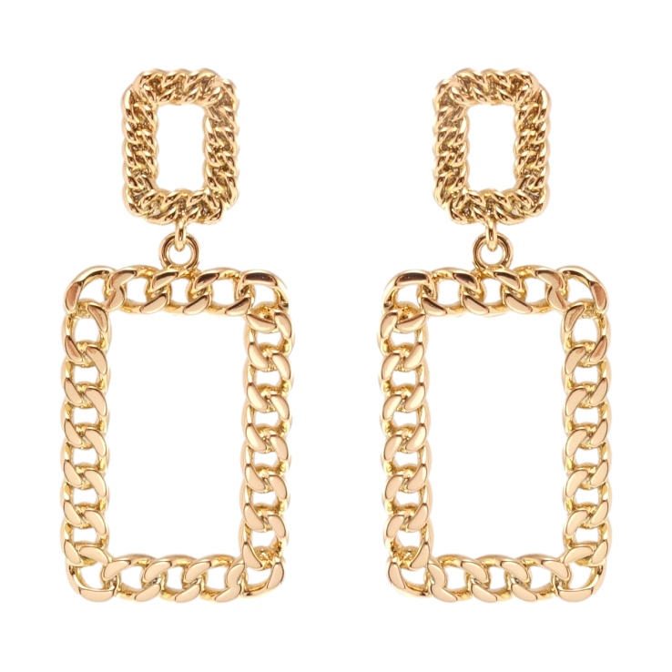 Серьги Xuping QQMM Позолота 18K пусеты Подвески узор цепочка фото №23