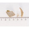 Серьги Xuping QQMM Позолота 18K пусеты Ромбы инкрустация цирконием фото №2