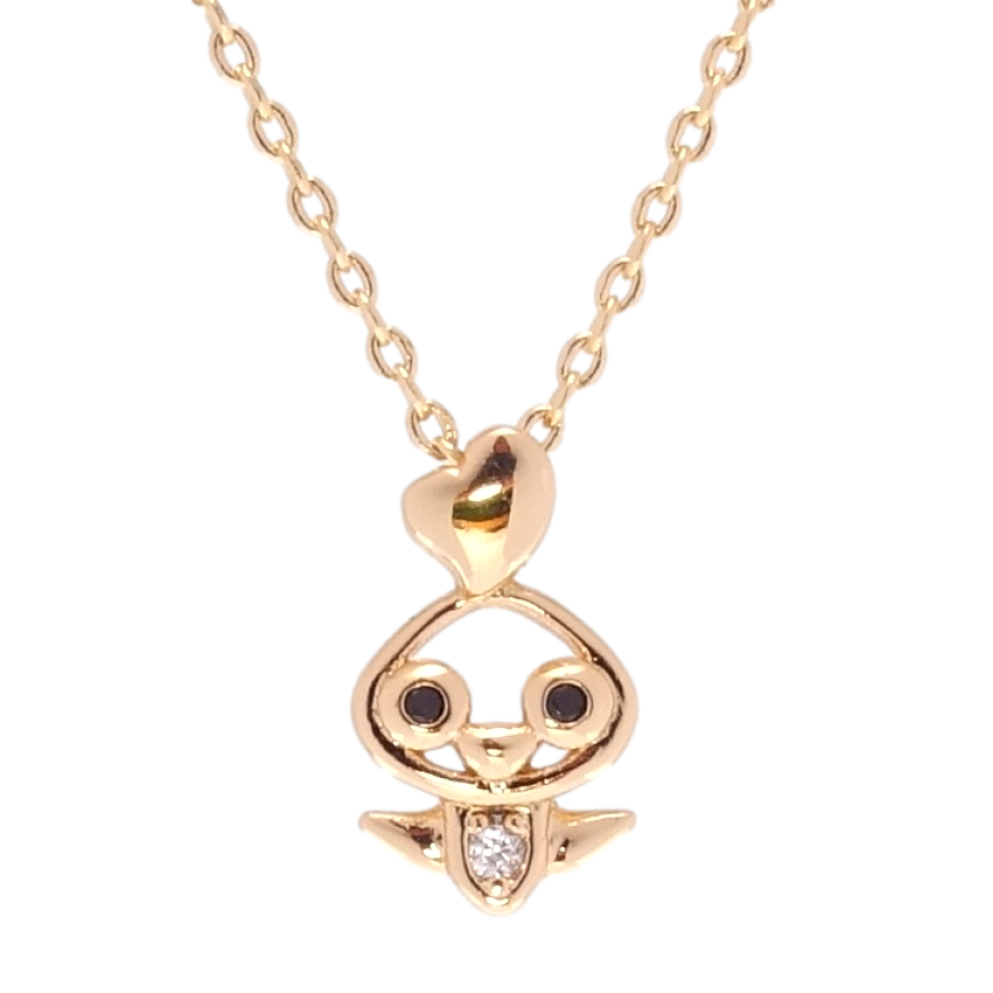 Кулон на ланцюжку Xuping QQMM Позолота 18K Пташка довжина 46,5-49,5мм х 1мм фото №1