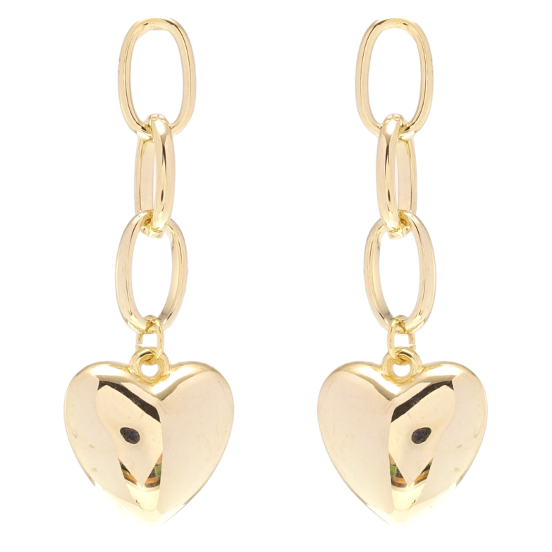 Серьги Xuping JEAN GOUJON Позолота 14K пусеты Сердечки фото №7