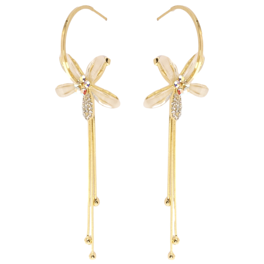 Сережки Xuping JEAN GOUJON Позолота 14K пусети Квіточки фото №1