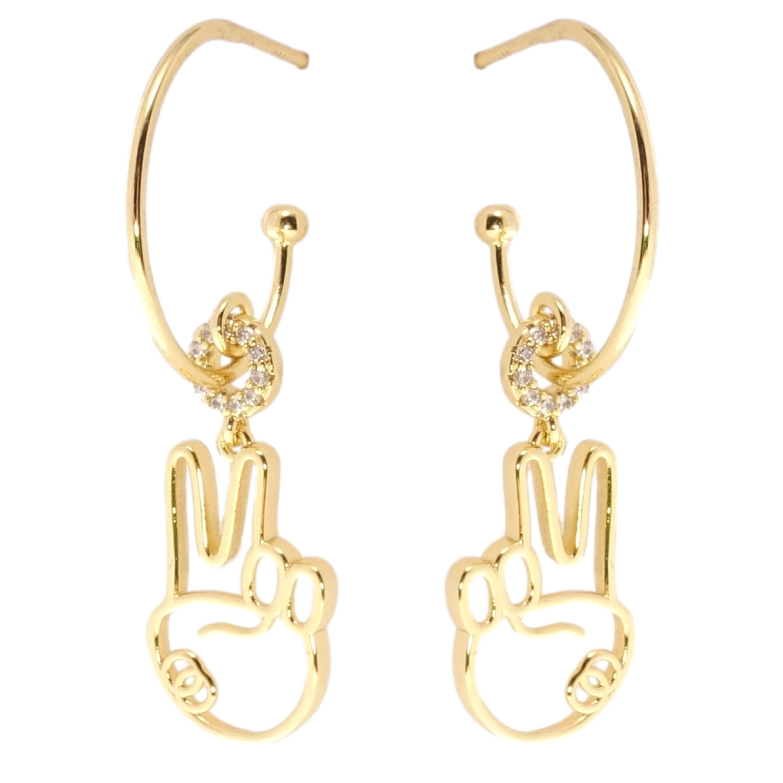 Серьги Xuping JEAN GOUJON Позолота 14K пусеты Мир фото №1