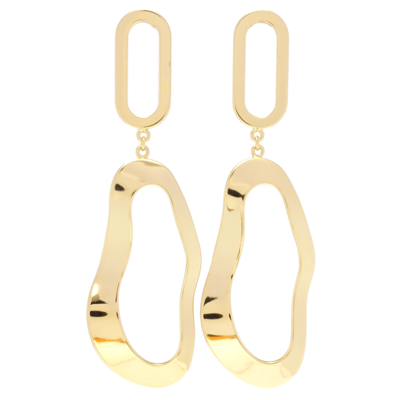 Серьги Xuping JEAN GOUJON Позолота 14K пусеты Фигурные подвески на одну сторону фото №1