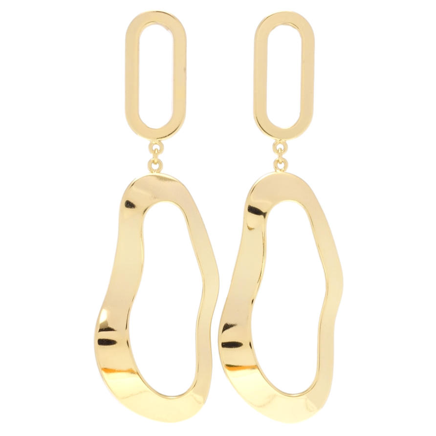 Сережки Xuping JEAN GOUJON Позолота 14K пусети Фігурні підвіски на один бік фото №1
