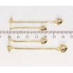 Серьги Xuping JEAN GOUJON Позолота 14K пусеты Сердечки на кристальных цепочках фото №2