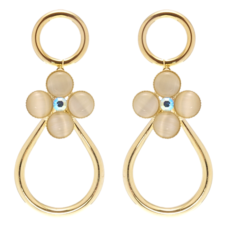 Сережки Xuping JEAN GOUJON Позолота 14K пусети Підвіски з квіточками фото №18