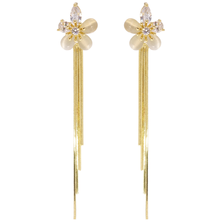 Сережки Xuping JEAN GOUJON Позолота 14K пусети Квіточки фото №8