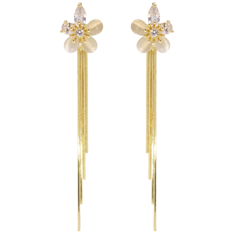 Серьги Xuping JEAN GOUJON Позолота 14K пусеты Цветочки фото №1