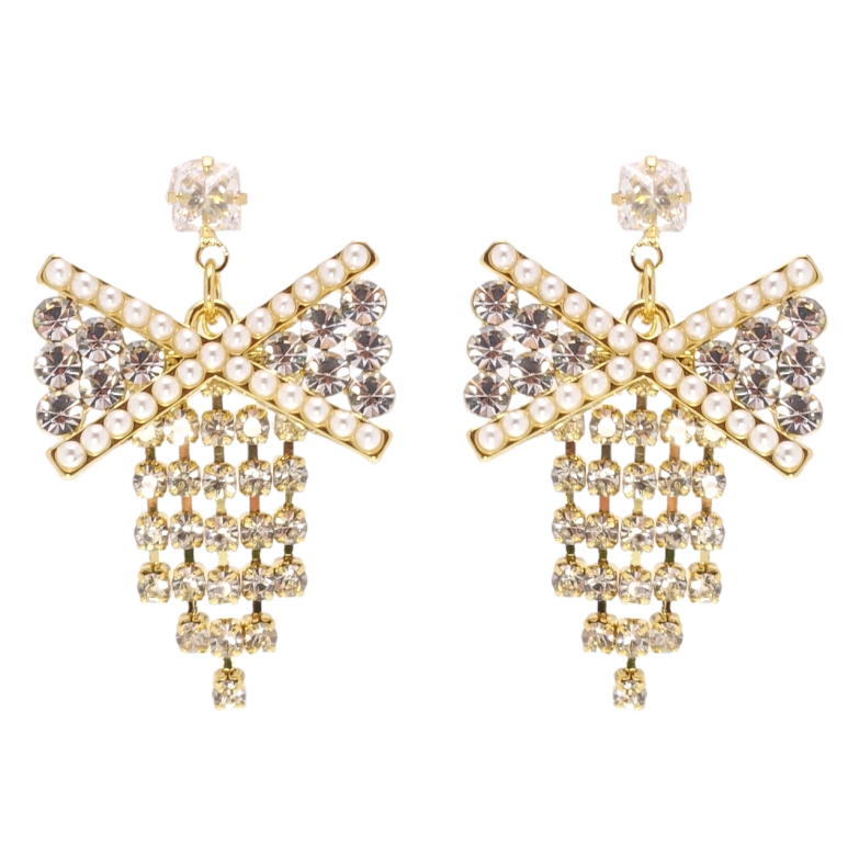 Серьги Xuping JEAN GOUJON Позолота 14K пусеты Банты фото №1