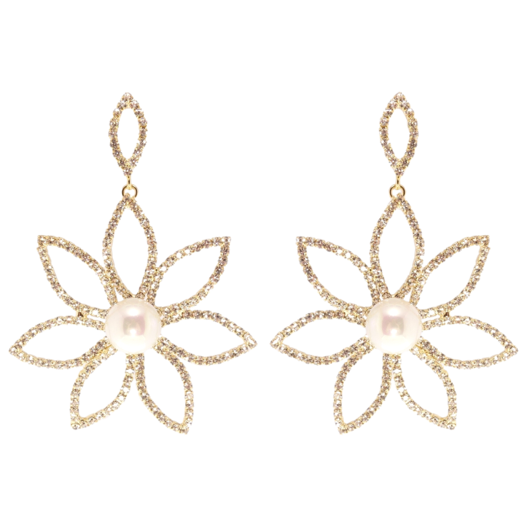 Сережки Xuping JEAN GOUJON Позолота 14K пусети Квіточки фото №7