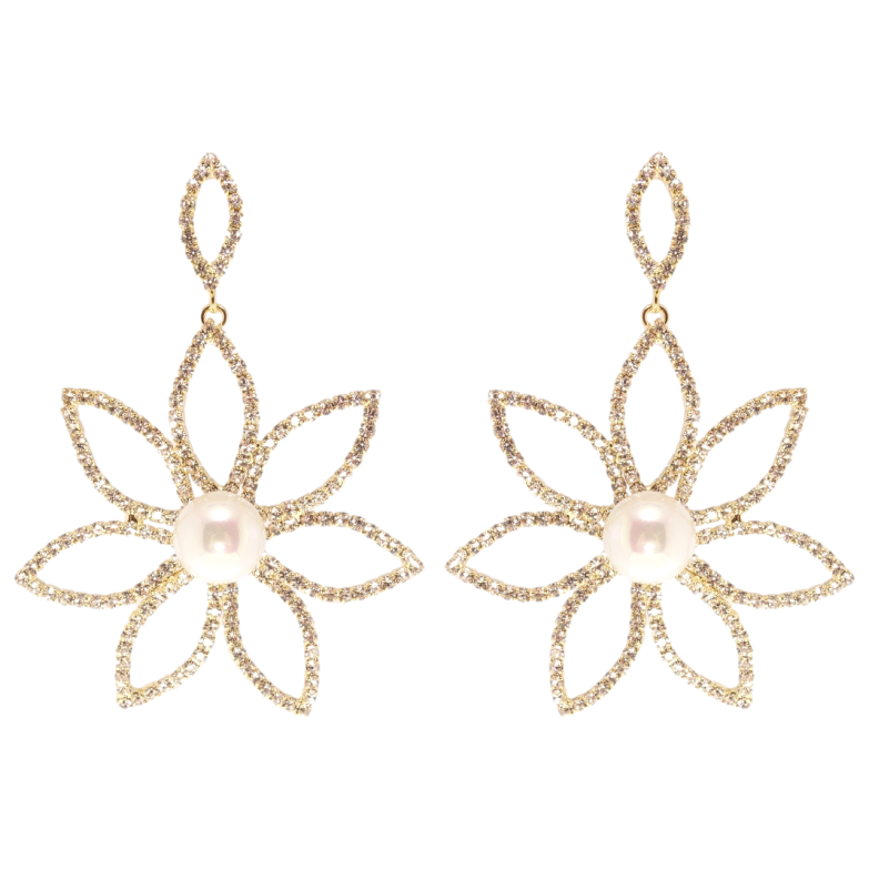 Серьги Xuping JEAN GOUJON Позолота 14K пусеты Цветочки фото №10