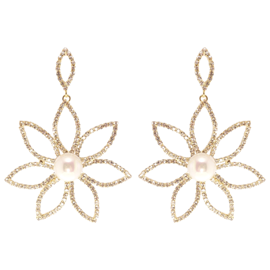 Сережки Xuping JEAN GOUJON Позолота 14K пусети Квіточки фото №1