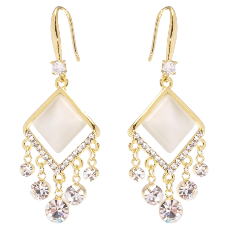 Сережки Xuping JEAN GOUJON Позолота 14K французький замок Декоративні кристальні підвіски фото №10