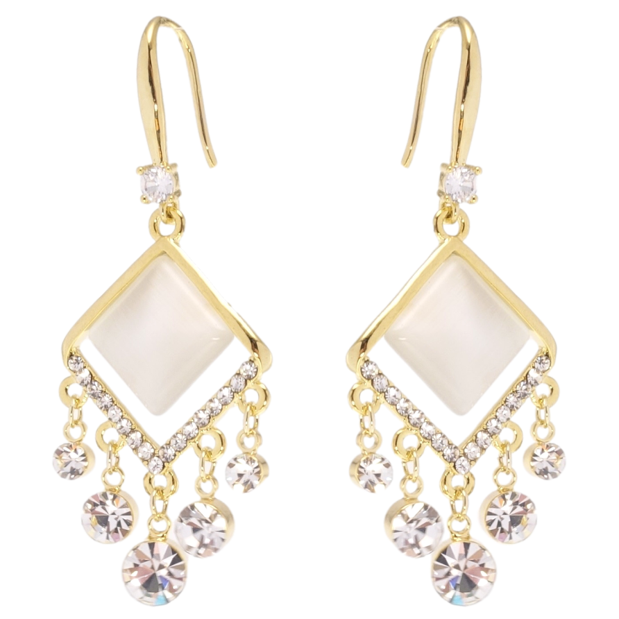 Сережки Xuping JEAN GOUJON Позолота 14K французький замок Декоративні кристальні підвіски фото №1