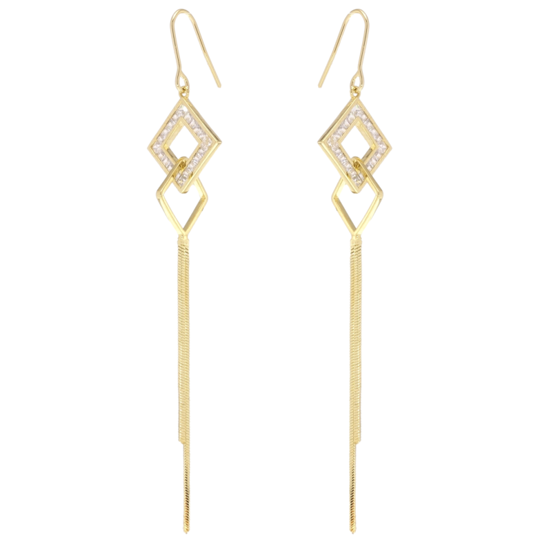 Сережки Xuping JEAN GOUJON Позолота 14K французький замок Ромби фото №11