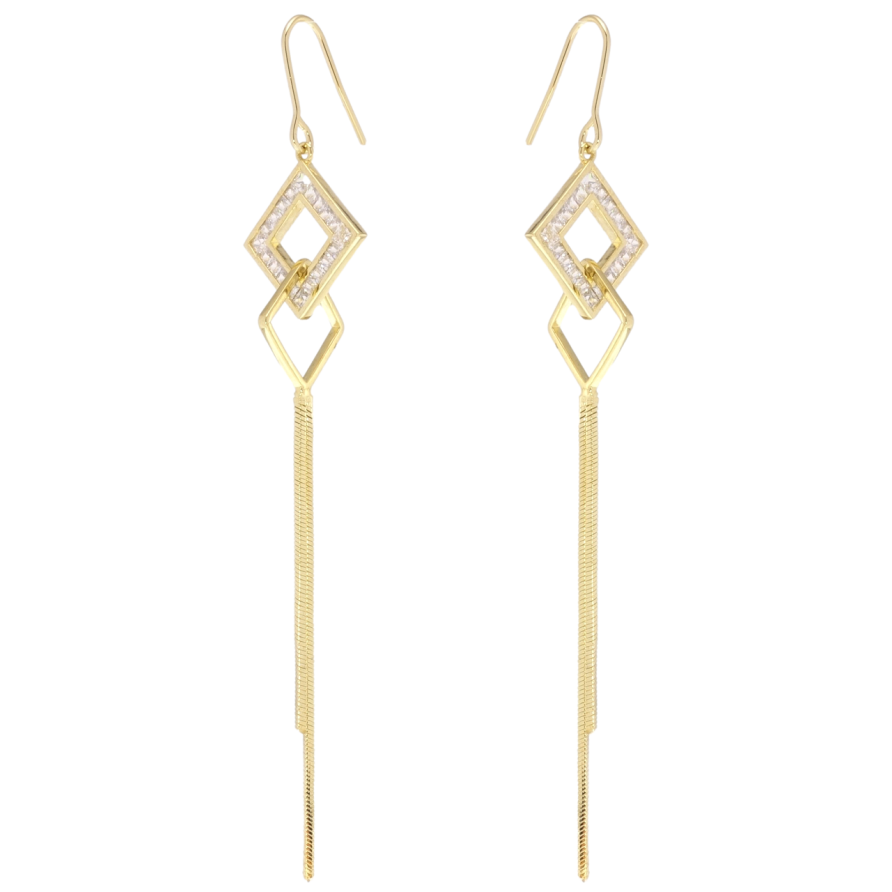 Сережки Xuping JEAN GOUJON Позолота 14K французький замок Ромби фото №1