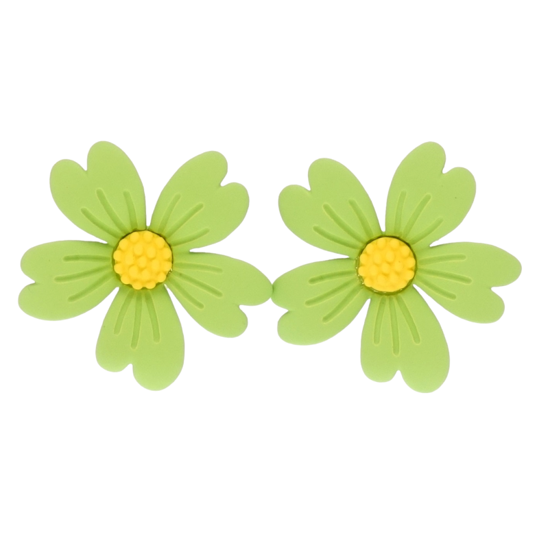 Серьги Xuping JEAN GOUJON Родий пусеты Цветочки с покрытием Soft-touch фото №1