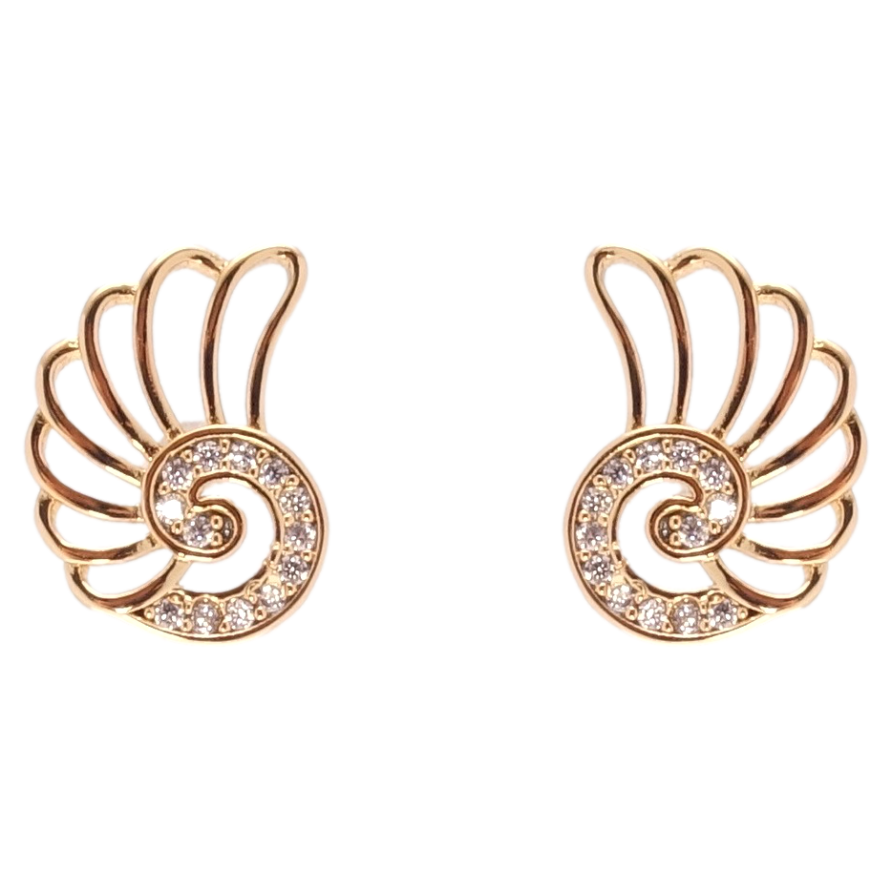 Сережки Xuping JEAN GOUJON Позолота 18K пусети Мушля фото №1