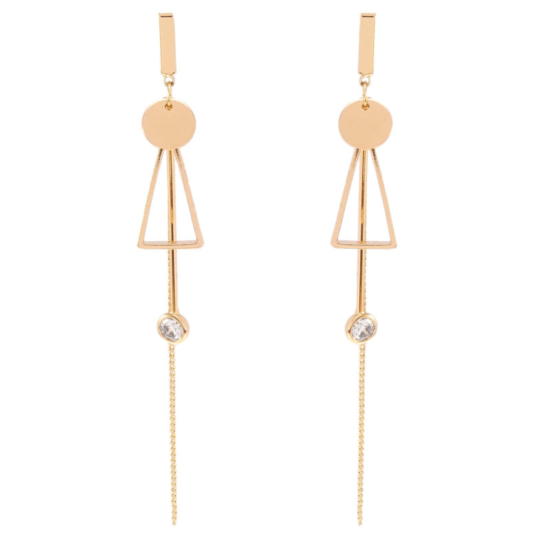 Сережки Xuping JEAN GOUJON Позолота 18K пусети Фігурні підвіски фото №1