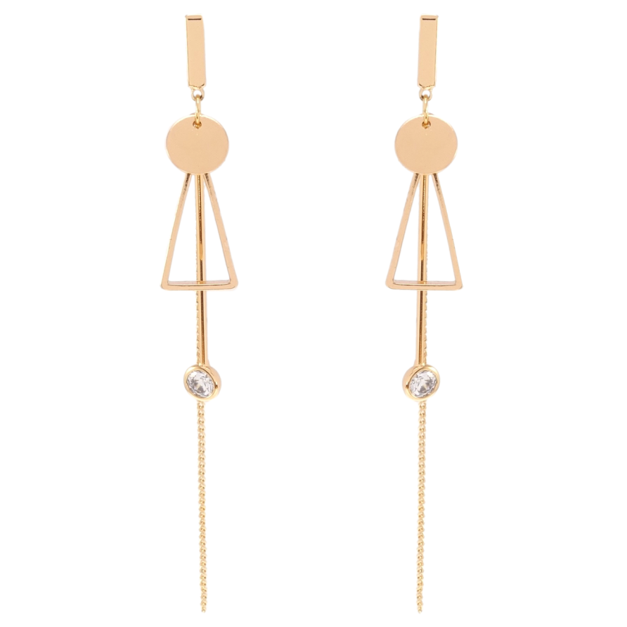 Сережки Xuping JEAN GOUJON Позолота 18K пусети Фігурні підвіски фото №1