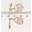 Серьги Xuping JEAN GOUJON Позолота 18K пусеты Подвески сердечки с цирконием фото №2