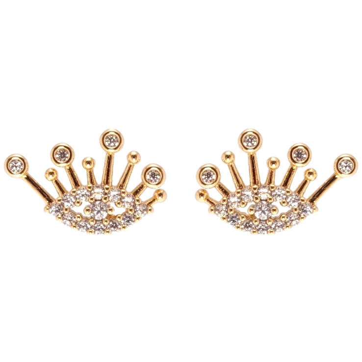 Серьги Xuping JEAN GOUJON Позолота 18K пусеты Глаза фото №5