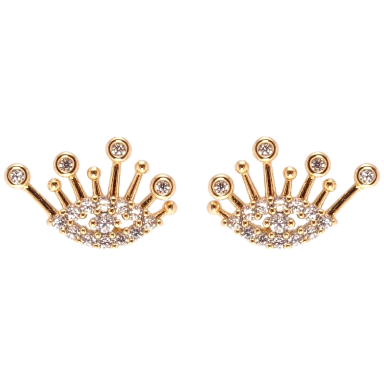 Серьги Xuping JEAN GOUJON Позолота 18K пусеты Глаза фото №1