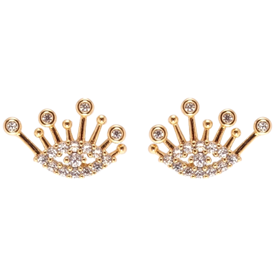 Серьги Xuping JEAN GOUJON Позолота 18K пусеты Глаза фото №1