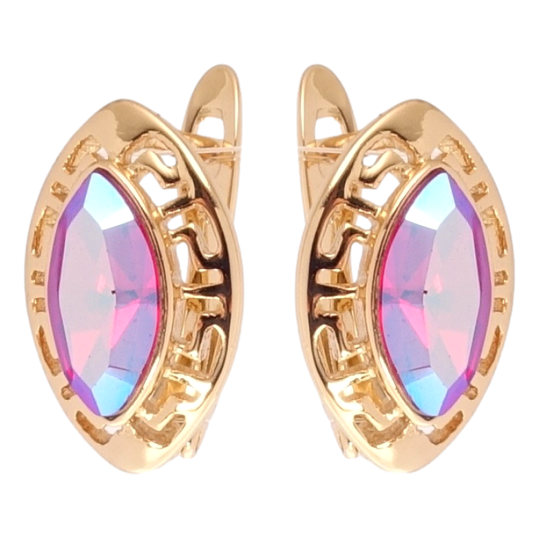 Серьги Xuping цвет 18K с кристаллами Swarovski английский замок Кристалл Light Siam Shimmer фото №1