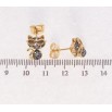 Серьги Xuping цвет 18K с кристаллами Swarovski пусеты Кошки с кристаллами Graphite фото №2
