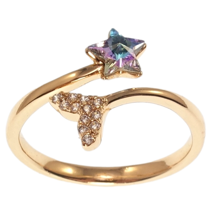 Каблучка Xuping колір 18K із кристалами Swarovski Кристальна зірка Paradise Shine фото №1