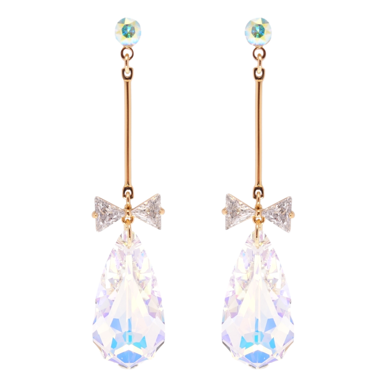 Серьги Xuping цвет 18K с кристаллами Swarovski пусеты Подвески с кристаллами Shimmer фото №7