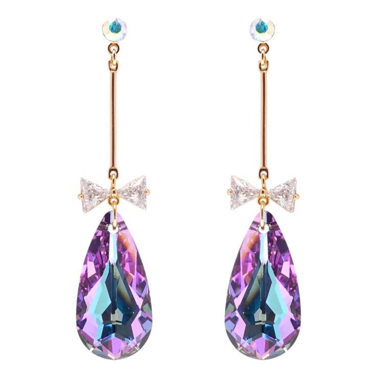 Серьги Xuping цвет 18K с кристаллами Swarovski пусеты Подвески с кристаллами Paradise Shine фото №6