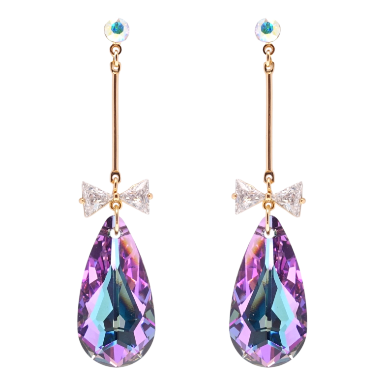 Серьги Xuping цвет 18K с кристаллами Swarovski пусеты Подвески с кристаллами Paradise Shine фото №17