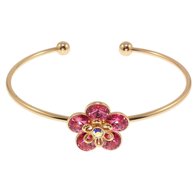 Браслет Xuping колір 18K з кр-ми Swarovski Кристальна квітка Rose ø 6см фото №1