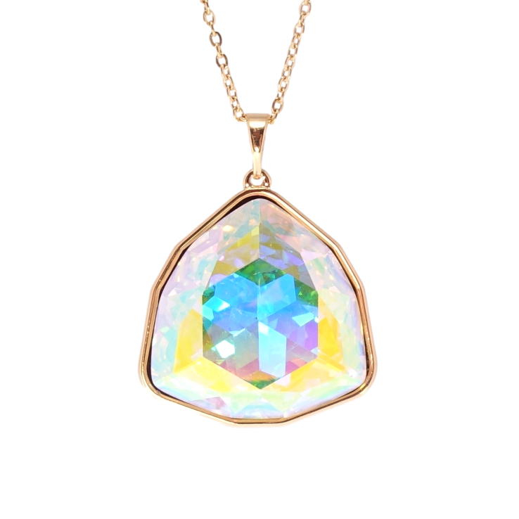 Кулон Xuping 18K з кр-ми Swarovski на ланцюжку Кристал АВ довжина 41-46см х 1мм фото №23