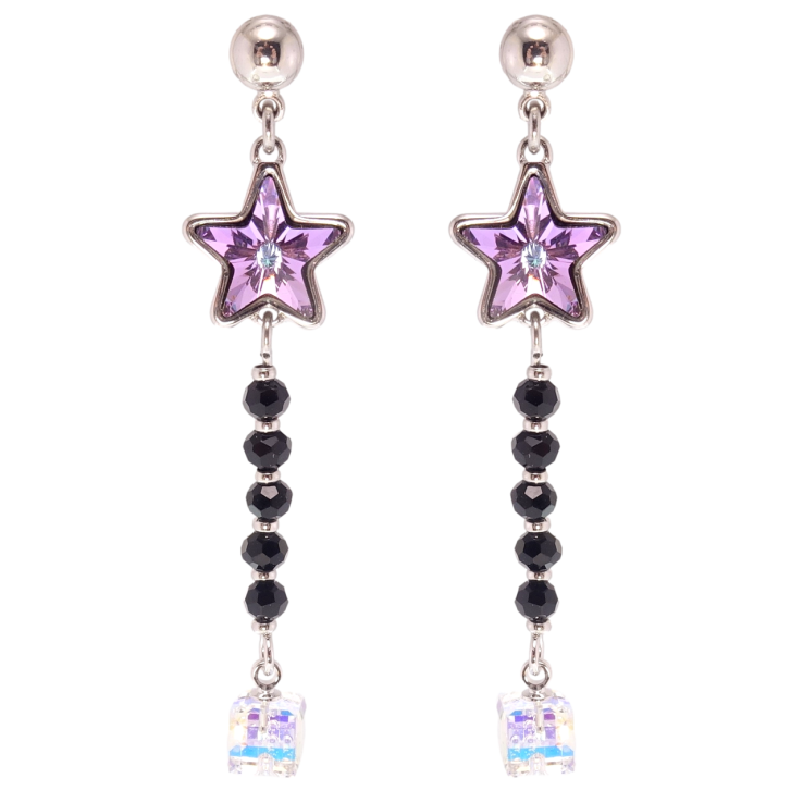 Сережки Xuping колір Родій з кристалами Swarovski пусети Підвіски з кристалом Paradise Shine і Shimmer фото №4