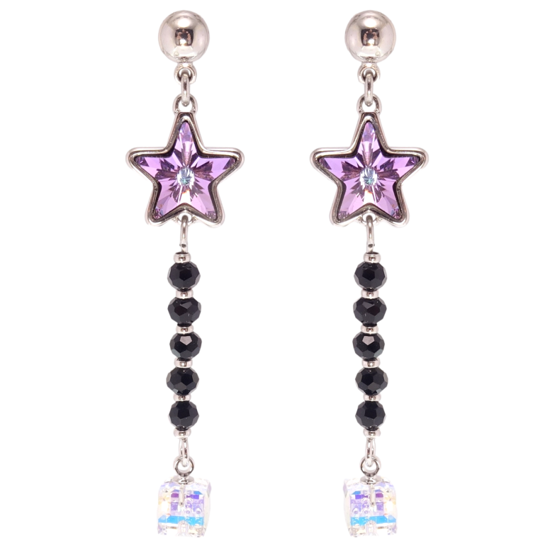 Серьги Xuping цвет Родий с кристаллами Swarovski пусеты Подвески с кристаллом Paradise Shine и Shimmer фото №1