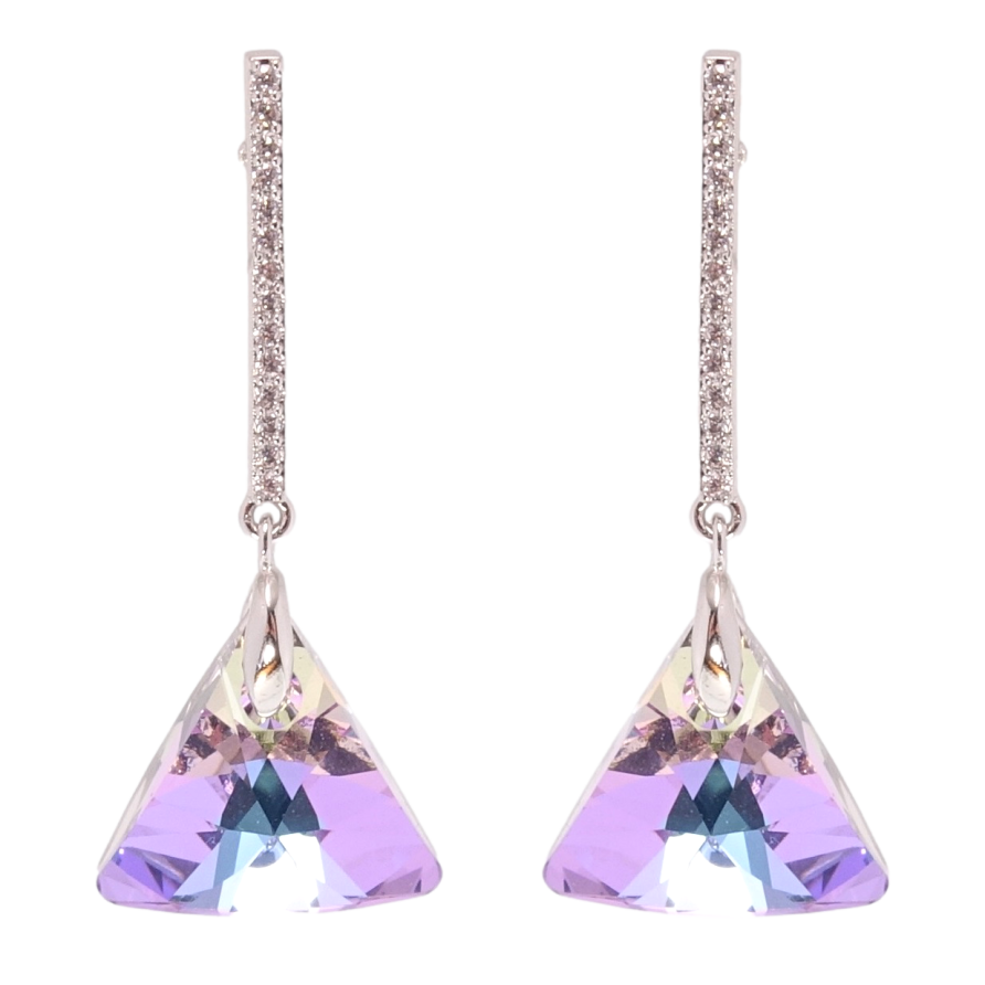 Сережки Xuping колір Родій з кристалами Swarovski пусети Підвіски з кристалами Paradise Shine фото №1