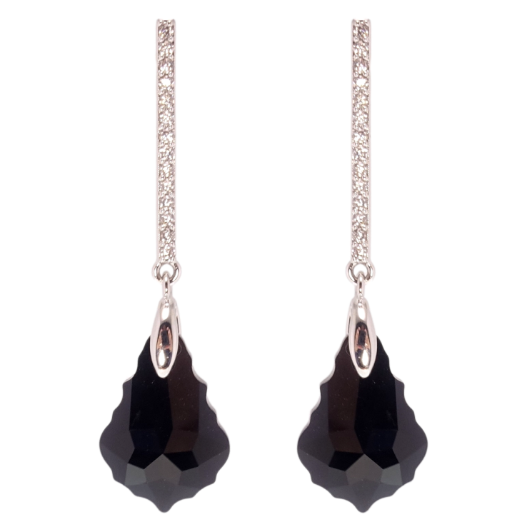 Сережки Xuping колір Родій з кристалами Swarovski пусети Підвіски з кристалами Cosmojet фото №24