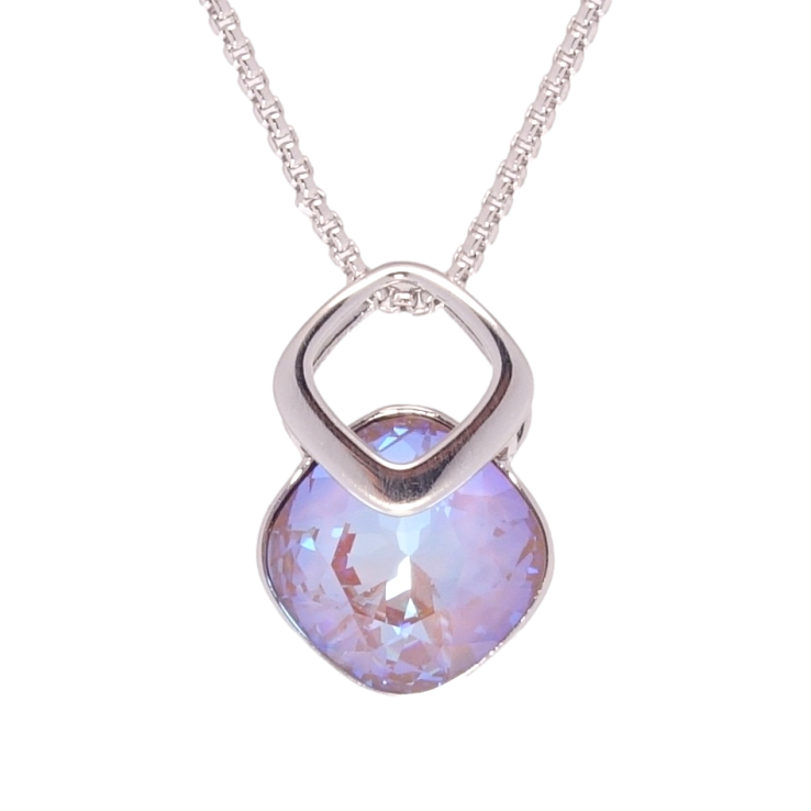 Кулон Xuping цвет Родий с кр-ми Swarovski на цепочке Кристалл Cappuccino Delite длина 40-45см х 1мм фото №14