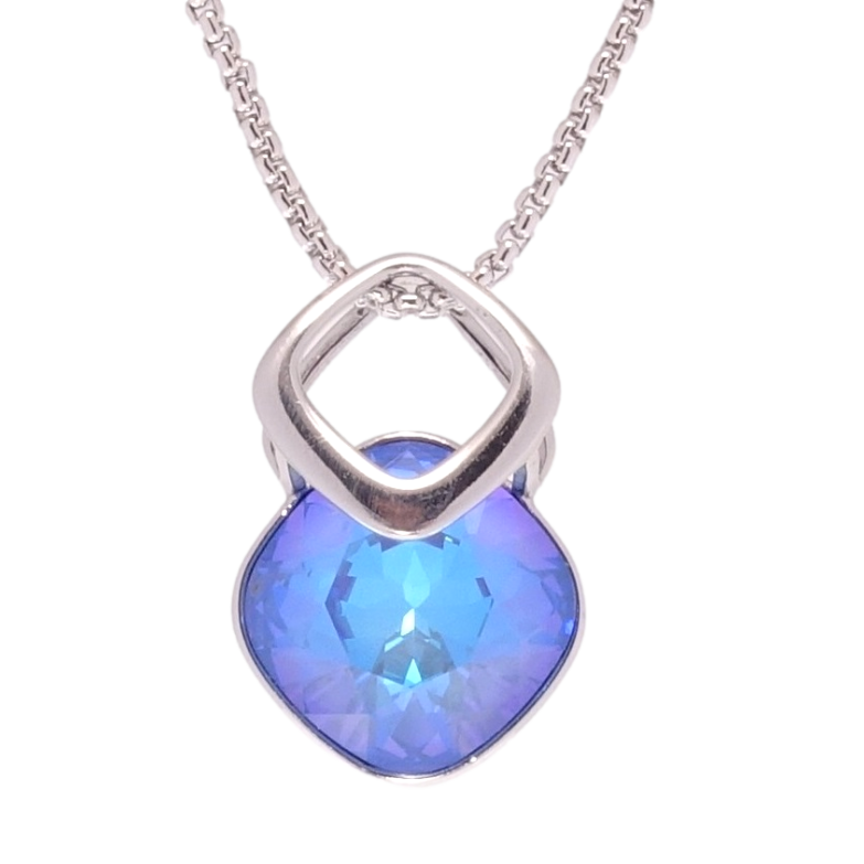 Кулон Xuping цвет Родий с кр-ми Swarovski на цепочке Кристалл Ocean Delite длина 40-45см х 1мм фото №1