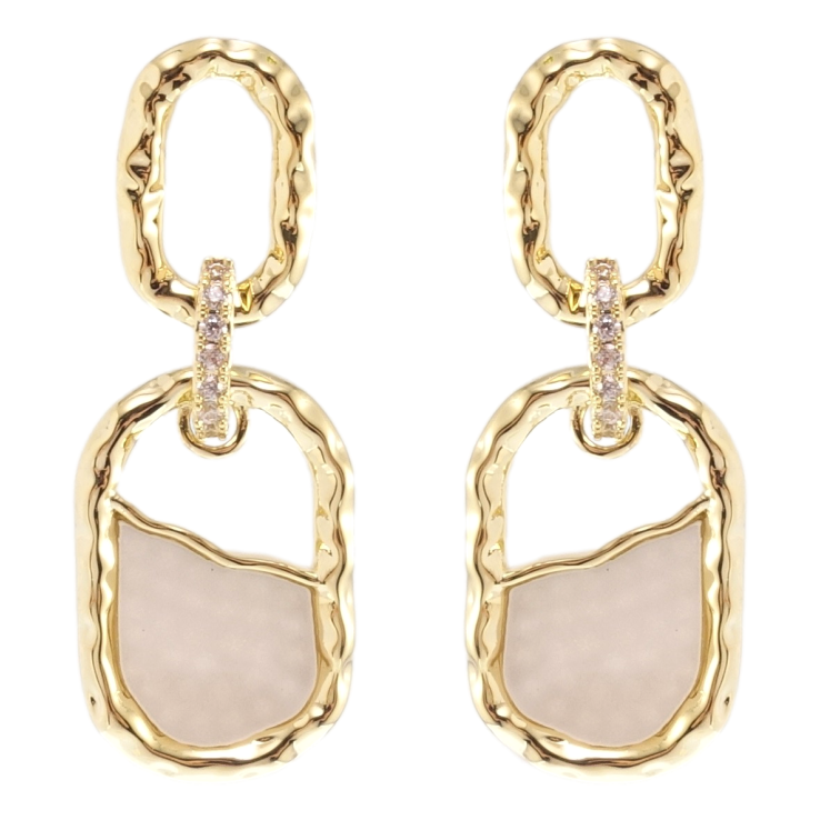 Сережки Xuping QQMM Позолота 14K пусети Підвіски з перламутровими вставками фото №16